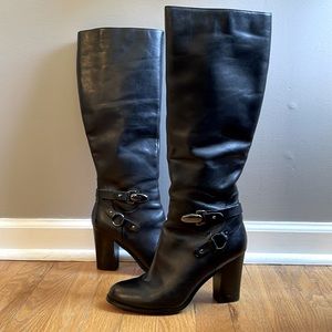 TAHARI Black Leather Boots